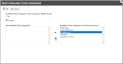 The Select Available Ticket Categories menu of the Service Desk Settings section in the Security Levels page of the Autotask PSA application.